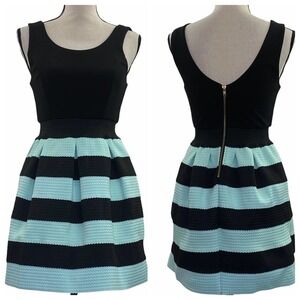 AS U Wish Striped A-Line Mini Sleeveless Dress 3